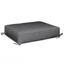 Sunbrella Cast Slate Medium Outdoor Replacement Ottoman Cushion W/ Piping By BBQGuys