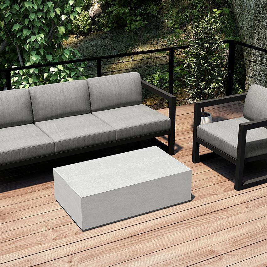 Misty Cove 3 Pc Seating Set in Slate w/Coffee Table & Cast Silver Cushions by Lakeview - Lifestyle thumbnail