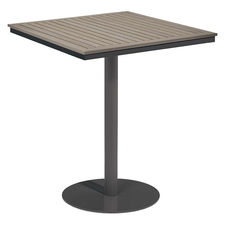Oxford Garden Travira 38-Inch Square Bar Table - Carbon Finish - Vintage Tekwood thumbnail