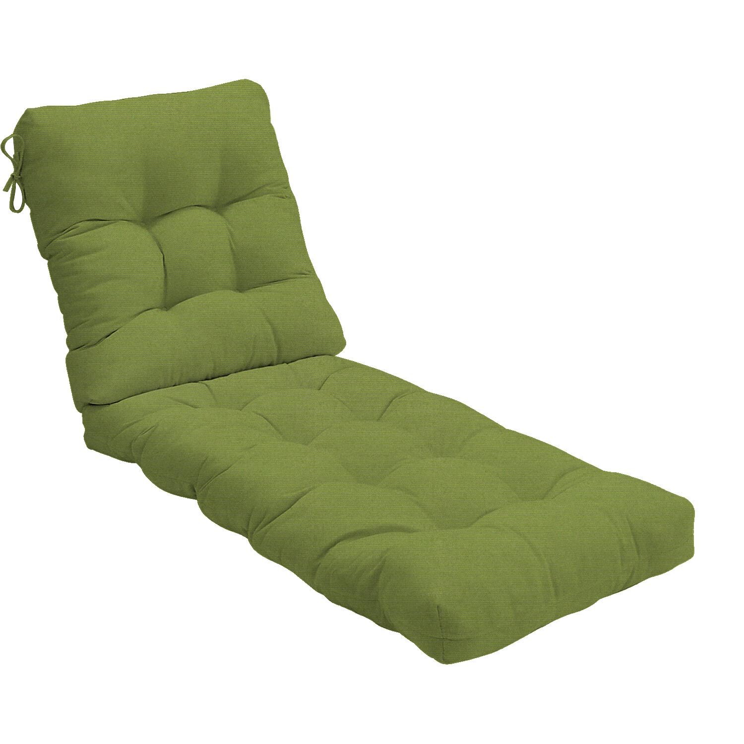 Sunbrella Spectrum Cilantro Long Outdoor Replacement Chaise Lounge Cushion By UltimatePatio.com thumbnail