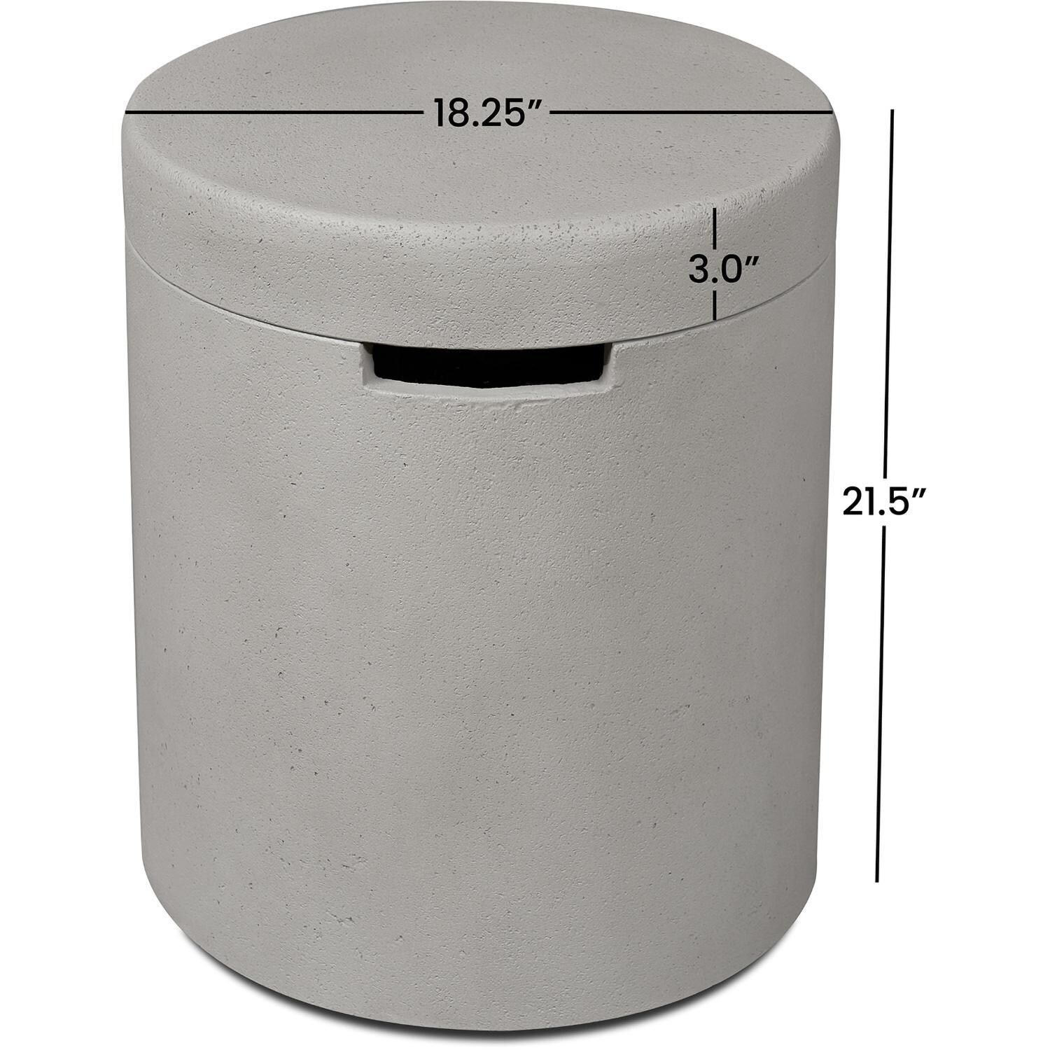 BBQGuys Signature 3719-FOG Grand Lake Tank Cover in Fog - Dimensions - Diagram thumbnail