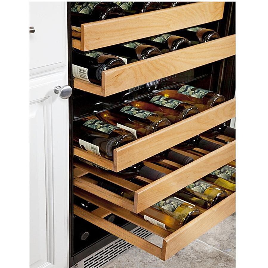 Whynter 46 Bottle Dual Temperature Zone Built In Wine Refrigerator: Shelves View thumbnail
