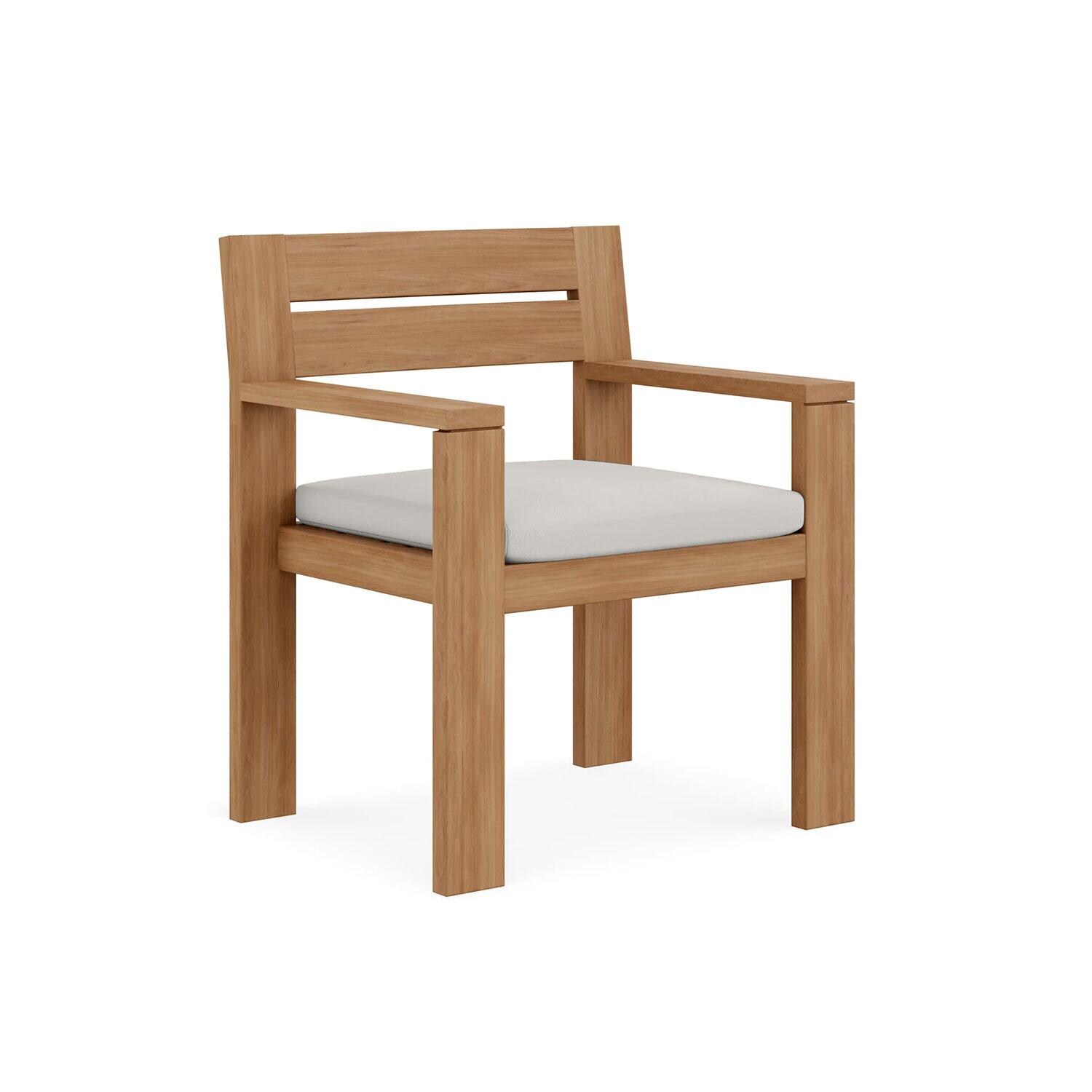 Bellawood Teak Dining Arm Chair in Silver by Lakeview Outdoor Designs