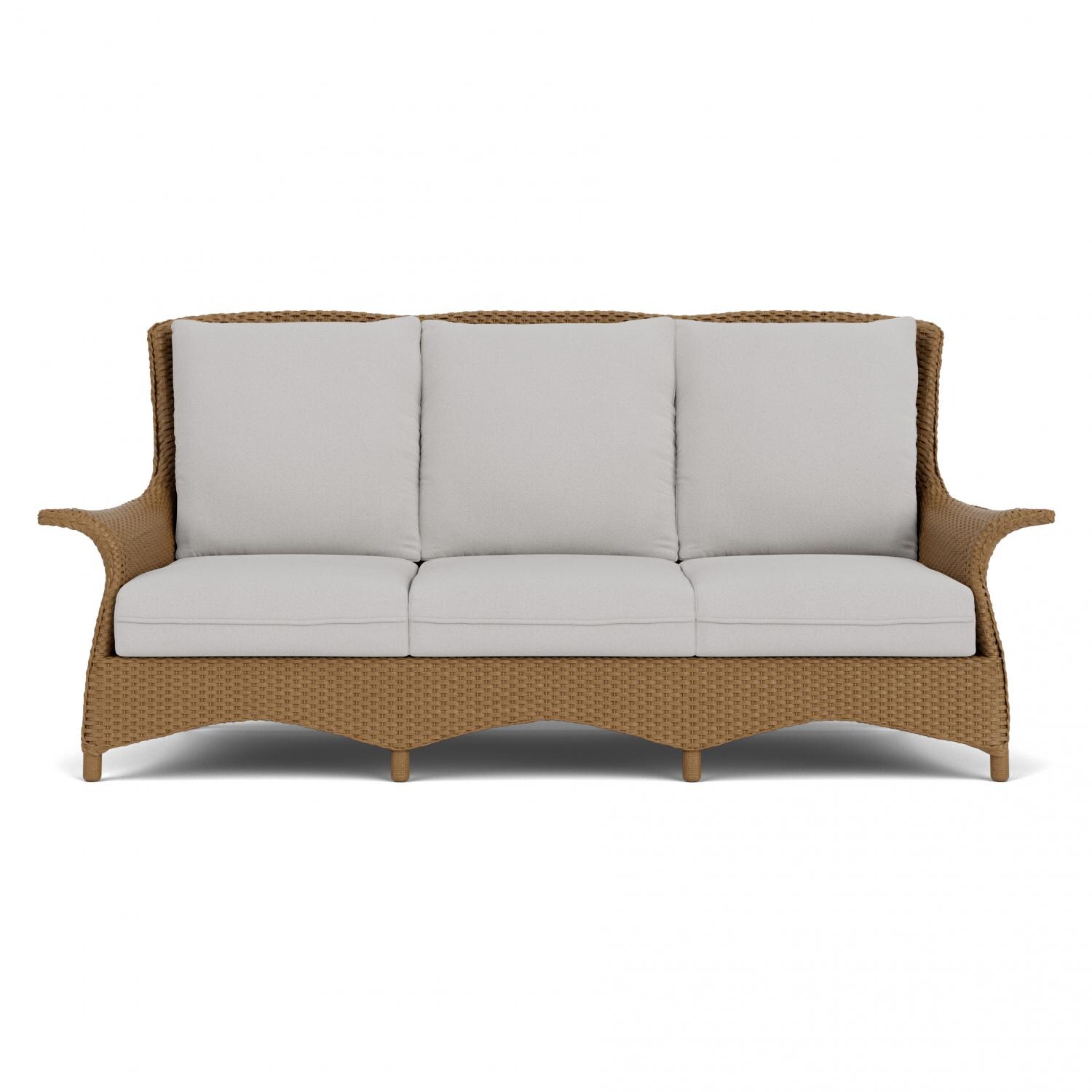 Lloyd Flanders Mandalay Sofa in Hickory Finish with Tundra Dove fabric thumbnail