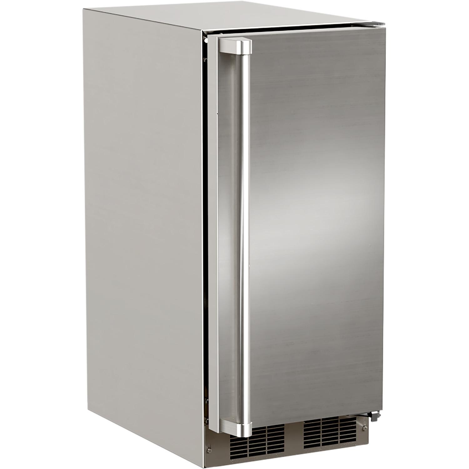 Marvel 39 Lb. 15-Inch Outdoor Rated Clear Ice Machine with Gravity Drain - Stainless Steel - MOCL215SS01A image
