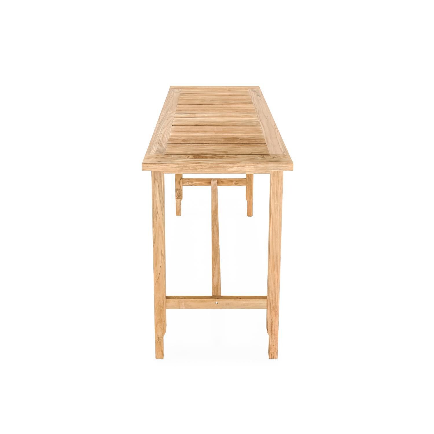 Teak + Table Friday Bar Table - Rectangle - Tabletop - White Background thumbnail