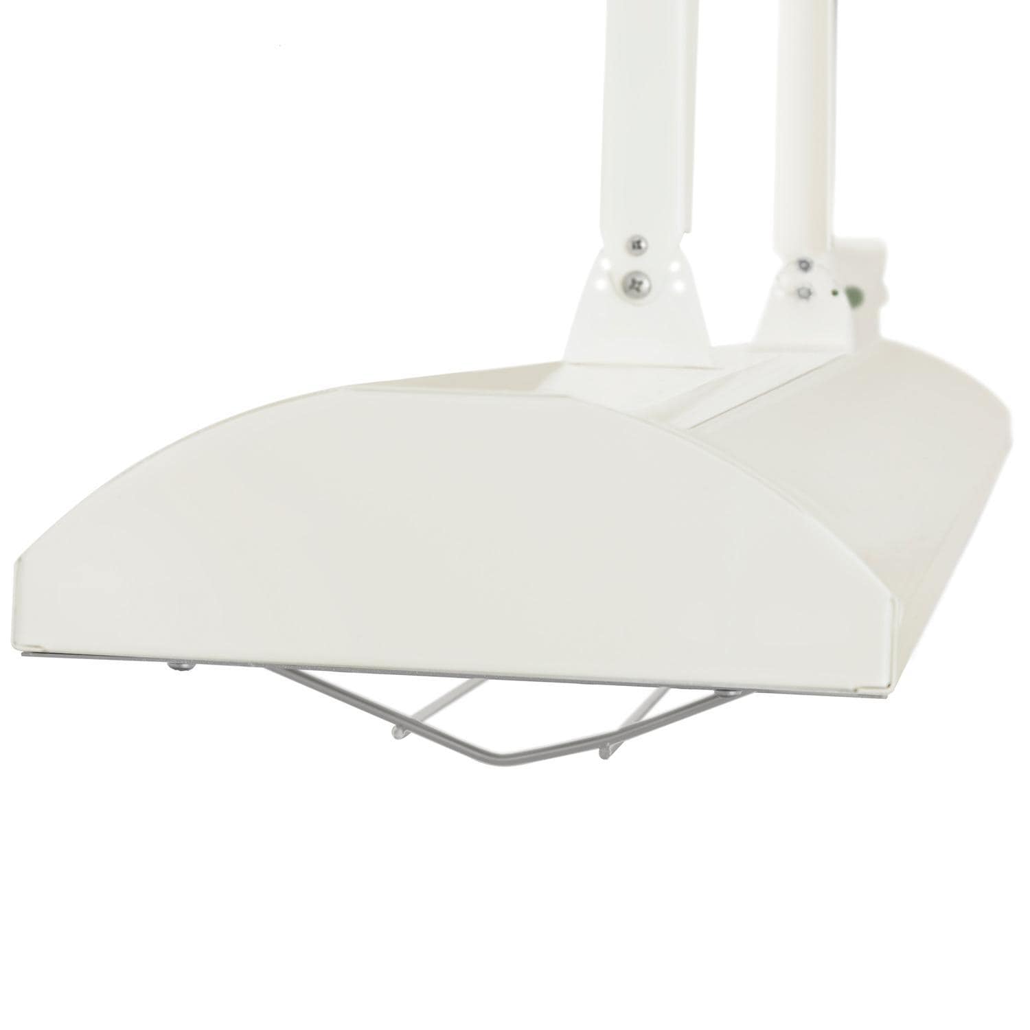 Infratech 13 1246BR Drop Pole Mount Assembly (Assembly Only - Heater Not Included) - White - Closeup of Heater Angled Downward thumbnail
