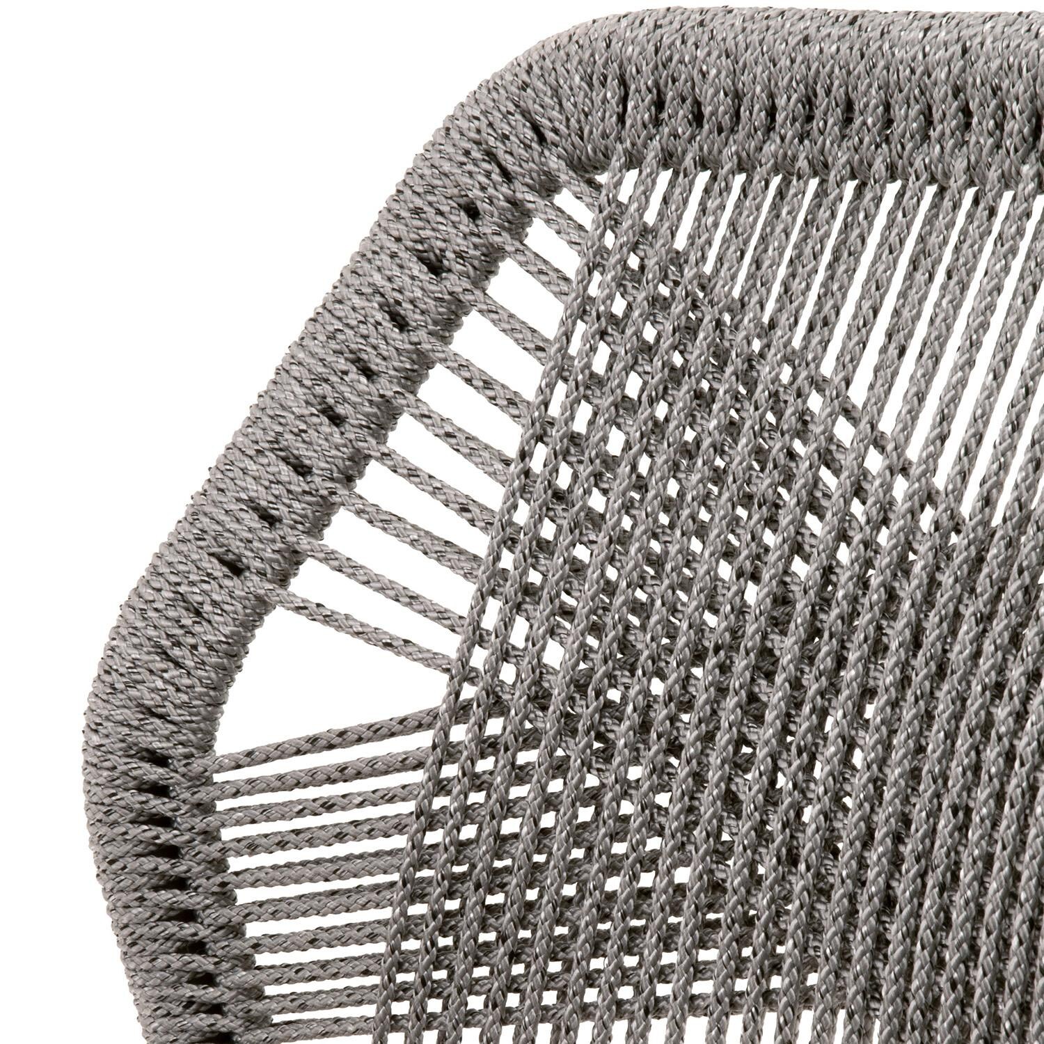Lakeview Peninsula Way Woven Rope Bar Stool in Platinum - Woven Back thumbnail