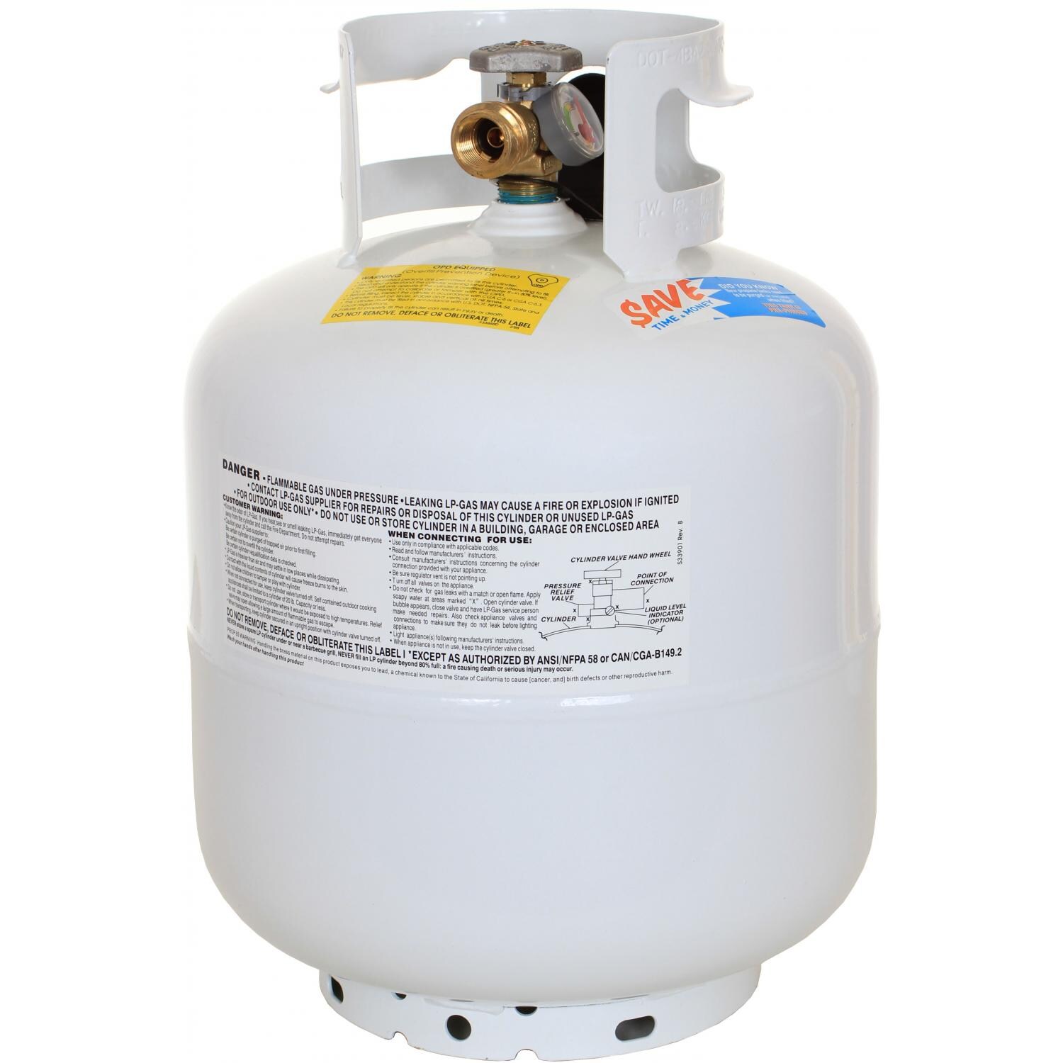 Flameking 20 Lb. Empty Propane Tank with Built-In Gas Gauge thumbnail