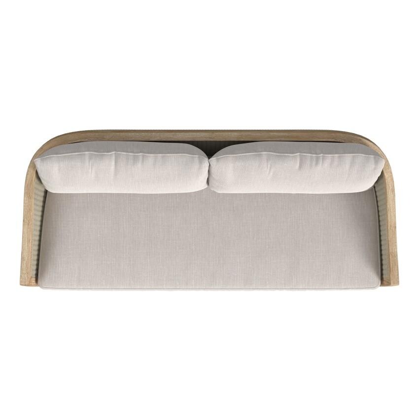 Cambria Teak Sofa in Light Wood/Canvas Canvas by Sunset West - Top - White Background thumbnail