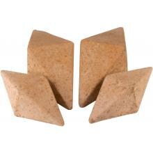 Peterson Real Fyre Decorative Geo Shapes Terracotta 4-Sided Diamond Set - Set Of 4 image