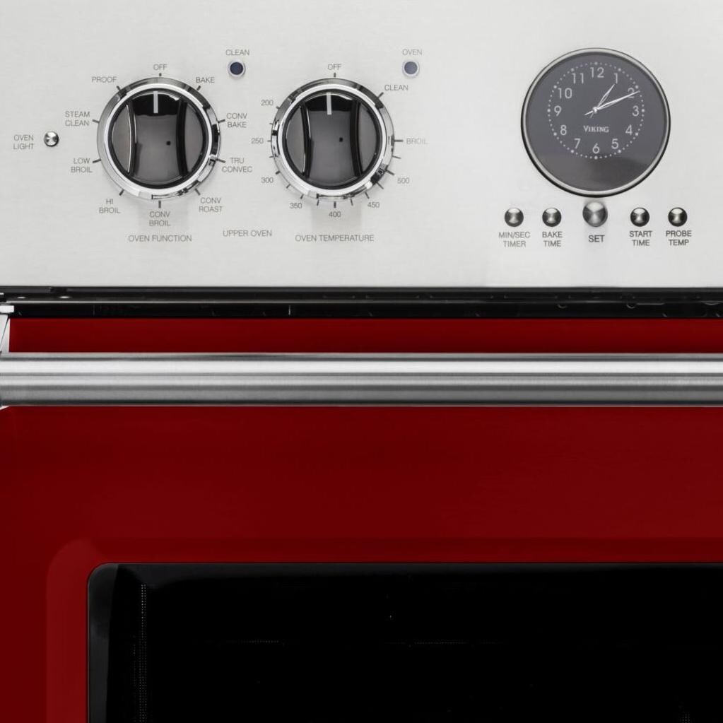 Viking Professional 5 Series Premiere 30-Inch Convection Electric Double Oven - Close-up of Controls thumbnail
