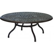 Darlee Series 60 52 Inch Cast Aluminum Patio Chat Table With Ice Bucket Insert - Antique Bronze image