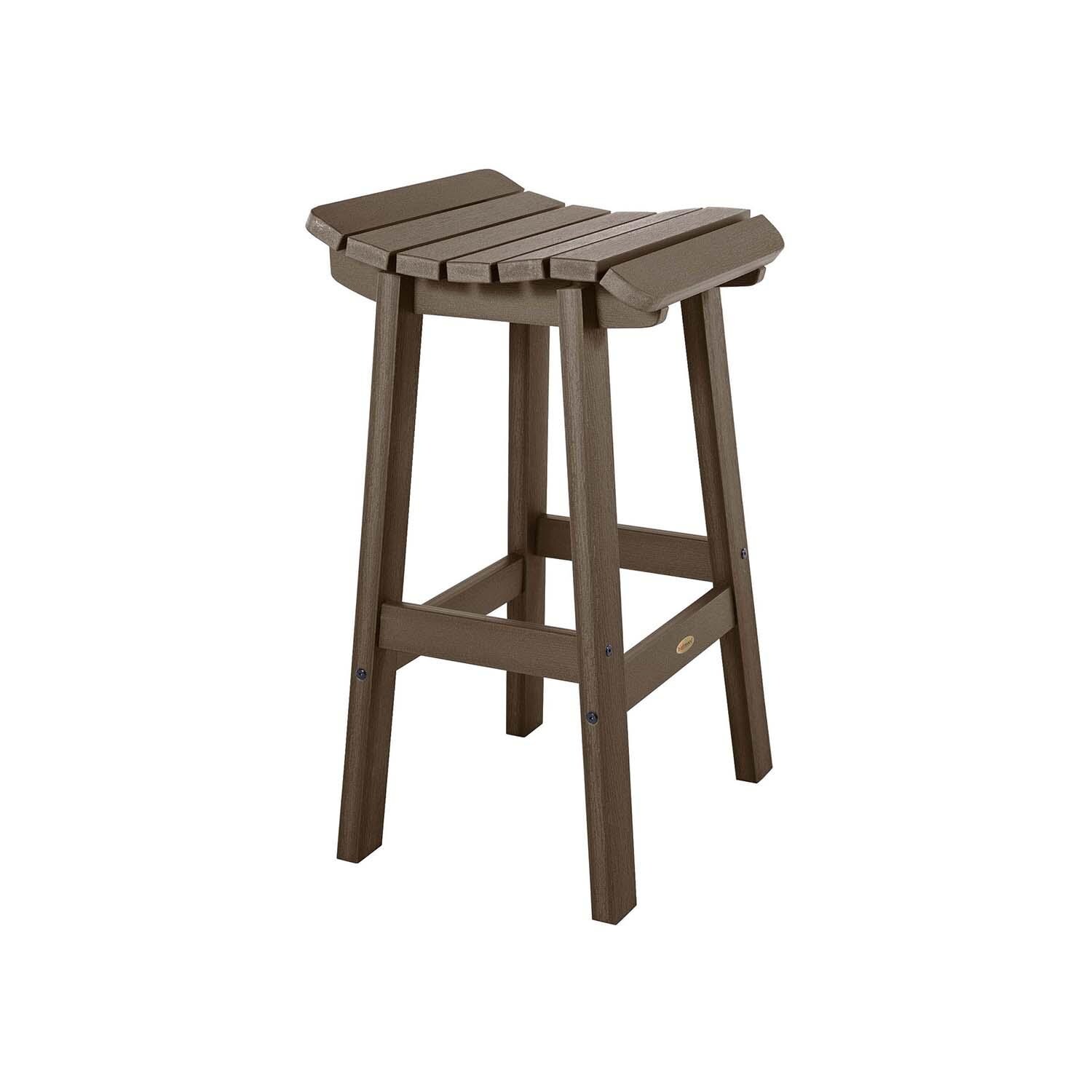 Costa Brook Polyresin Bar Stool in Weathered Acorn By Lakeview Outdoor Designs - White Background thumbnail