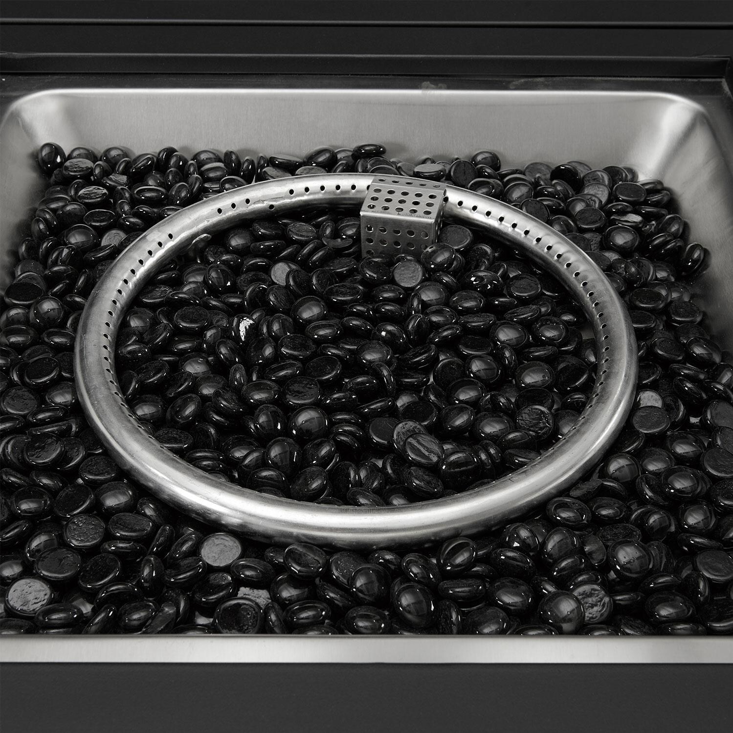 Ultimate Patio UP-82268BZ-MI 5Pc Outdoor Chair Set W/ Fire Table in Mist - Lava Rocks - Detail thumbnail