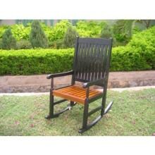 International Caravan Tessa Wood Patio Rocker - Black/Oak image
