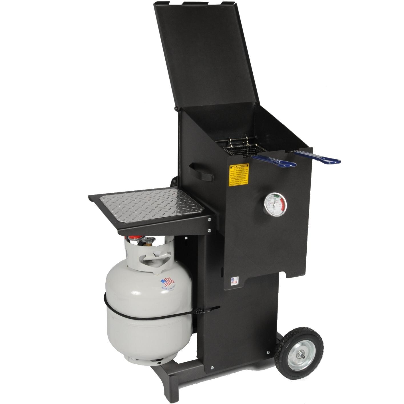 Cajun Fryer 6 Gallon Deep Fryer With Stand And 2 Baskets - Open View (Propane Tank Not Included) thumbnail