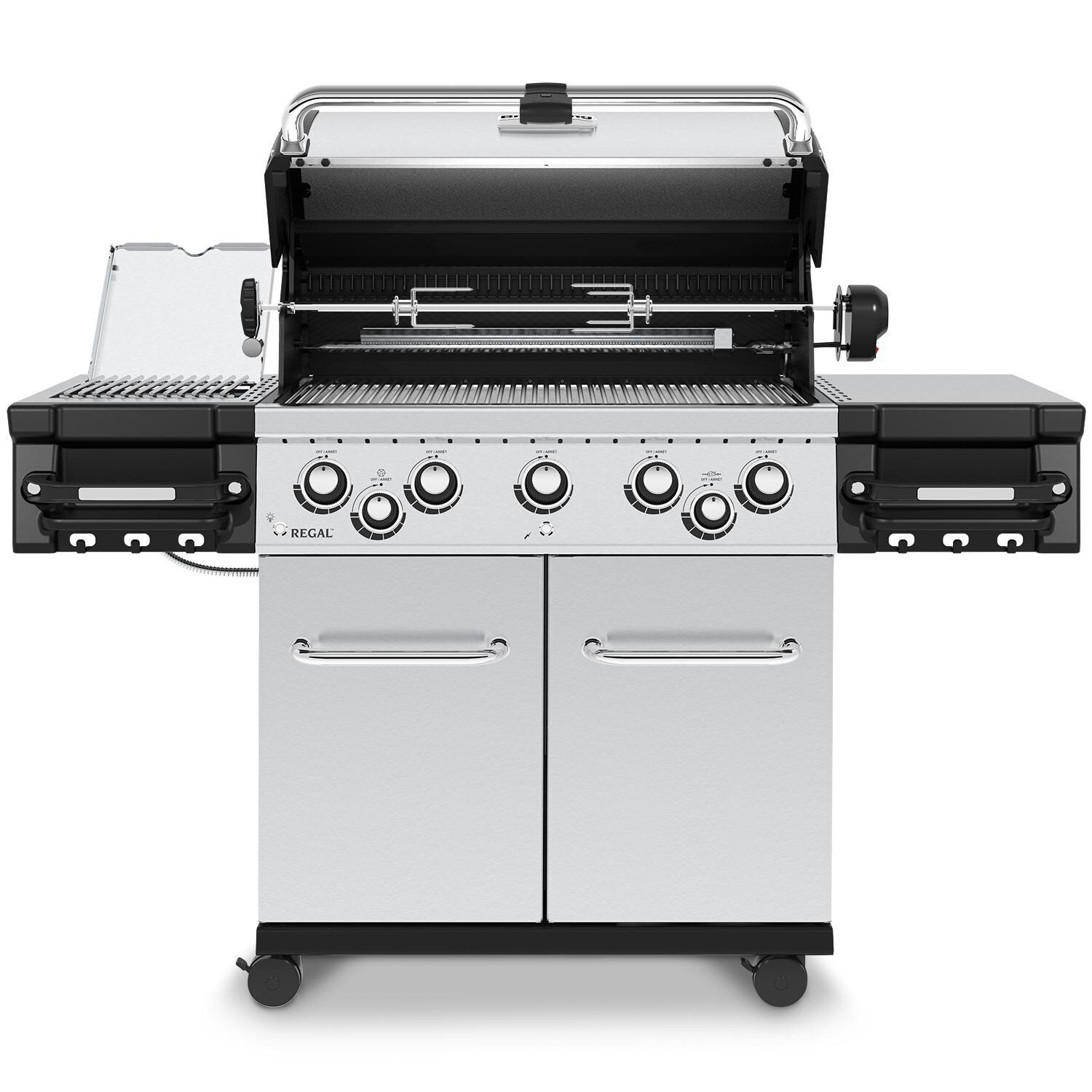Broil King 958947 Regal S590 PRO IR 32-Inch Natural Gas Grill - Front Open - White Background thumbnail