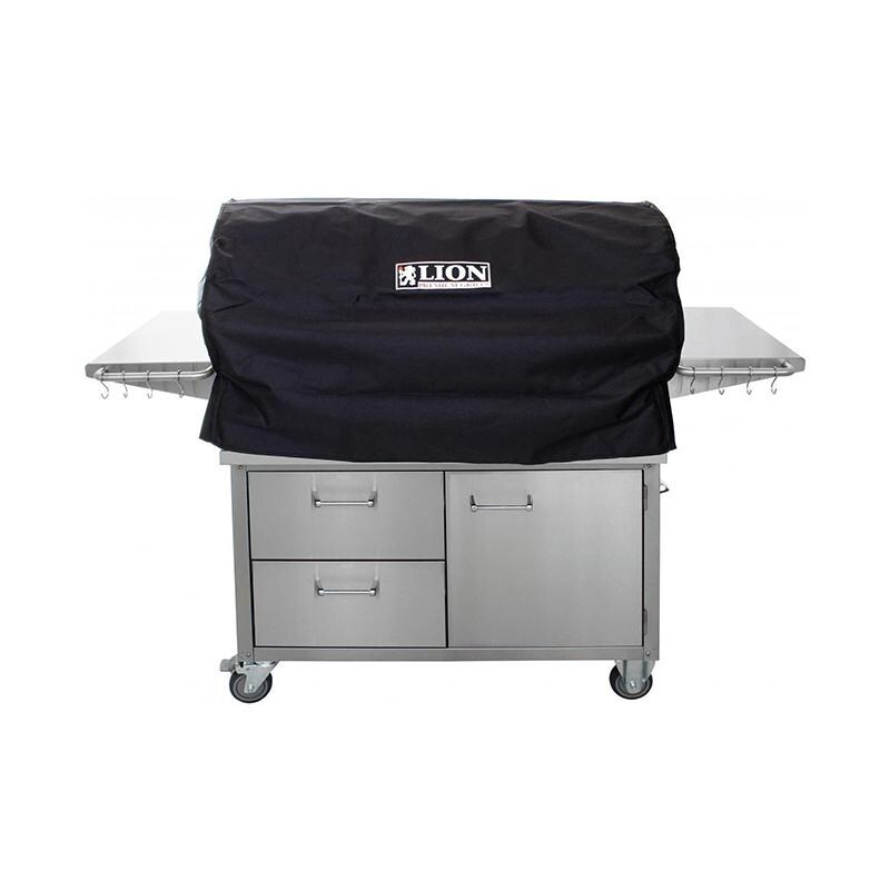 Lion 40-Inch L90000 Stainless Steel Propane Gas Grill On Cart - With Grill Cover - White Background thumbnail