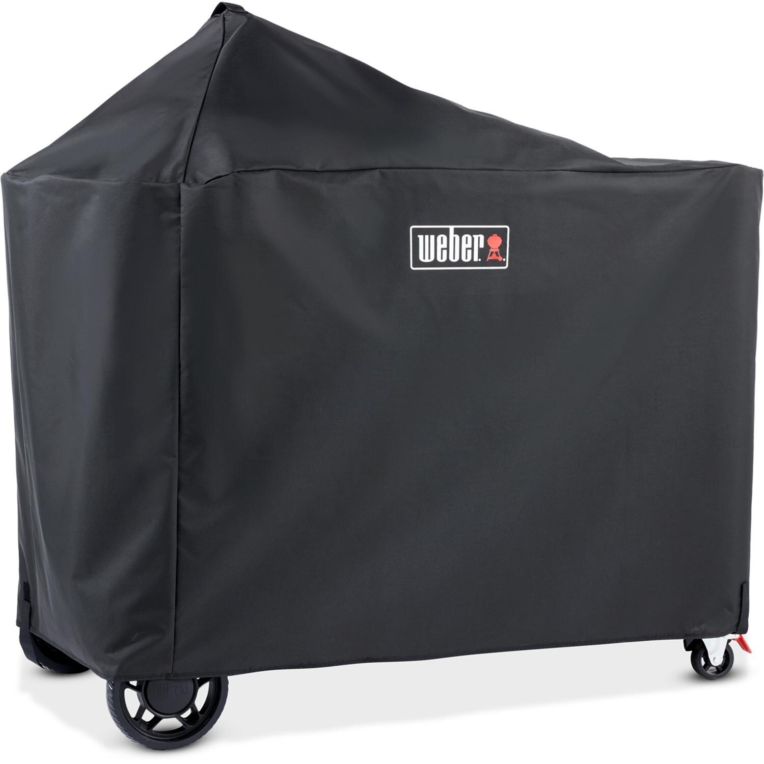 Weber 3401382 Polyester Premium Grill Cover for Performer Premium & Performer Premium Smart 22-in Grills - Angled Left - White Background thumbnail