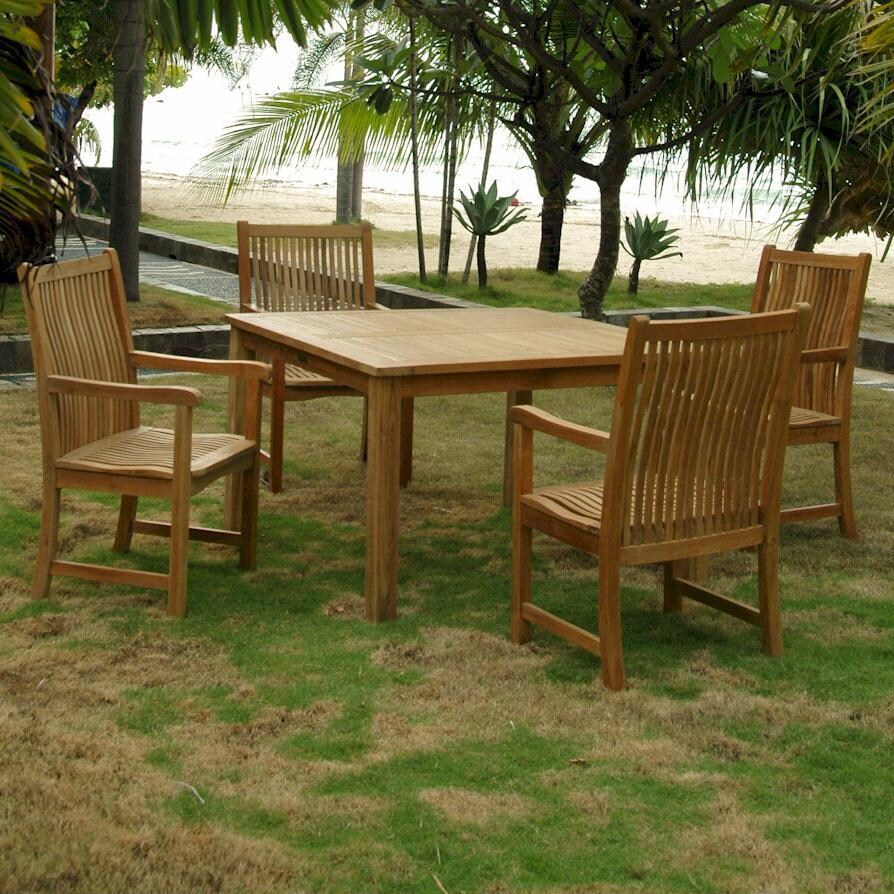 Anderson Teak Chicago 4-Person Teak Patio Dining Set