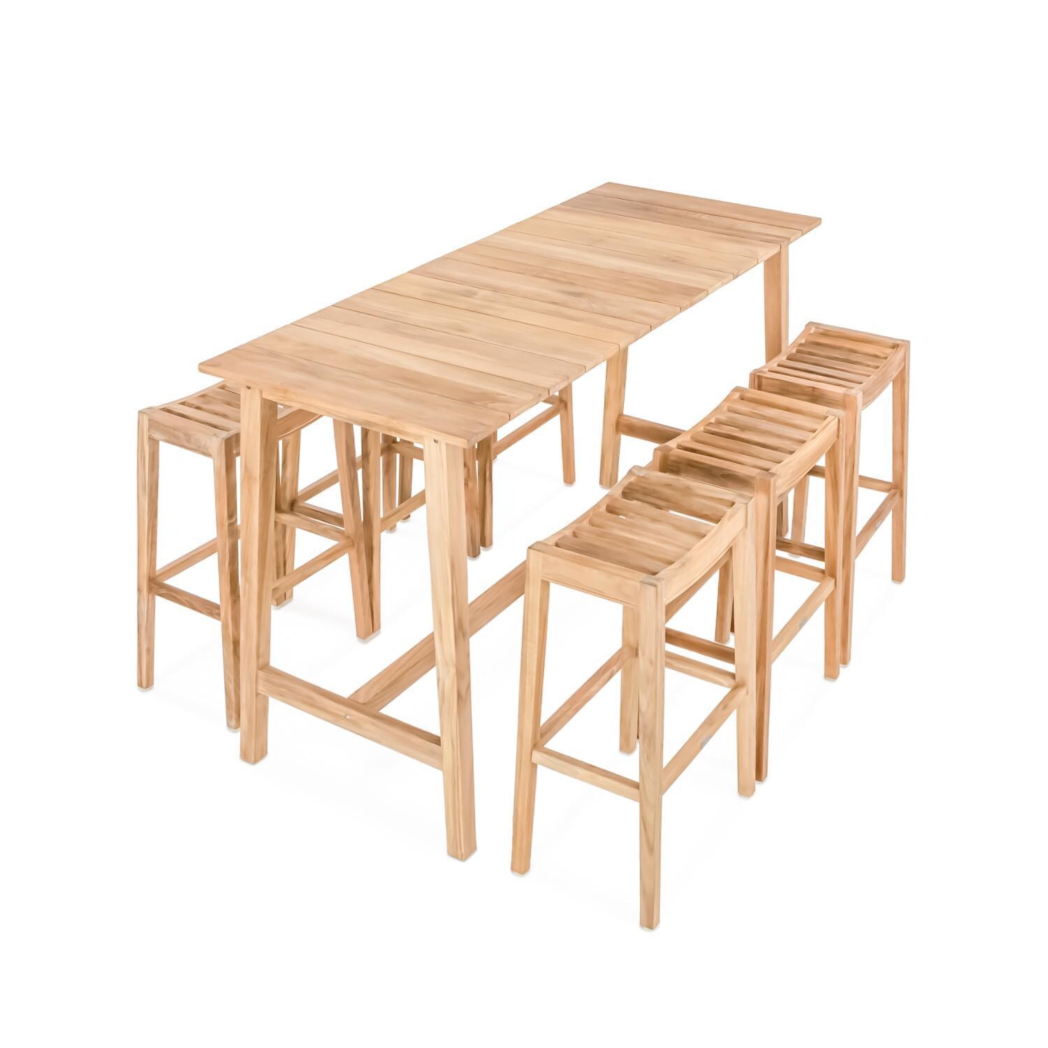 Friday 7 Piece Teak Patio Bar Set By Teak + Table