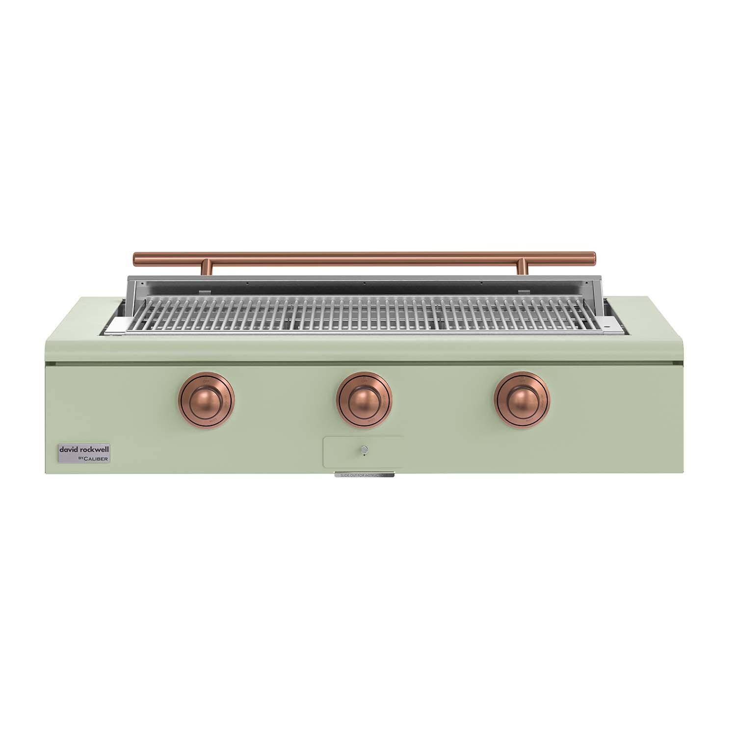 Caliber 48-in Propane Built-In Rockwell Grill - Sage w/ Copper Hardware - CRG-48BL00-A-129-H03