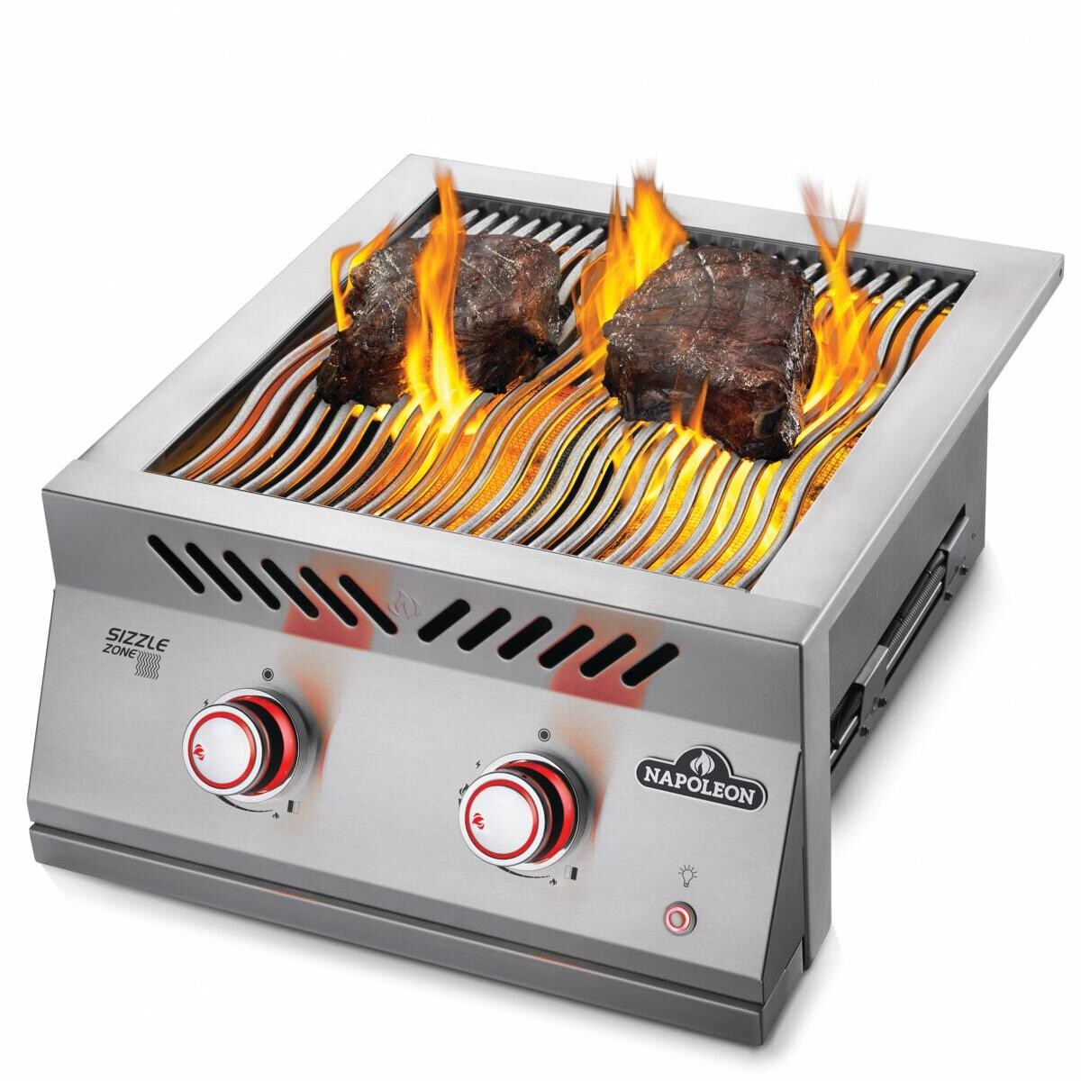 Napoleon BIB18IRPSS Built-In 700 Series Propane Dual Infrared Burner - Searing Steaks thumbnail