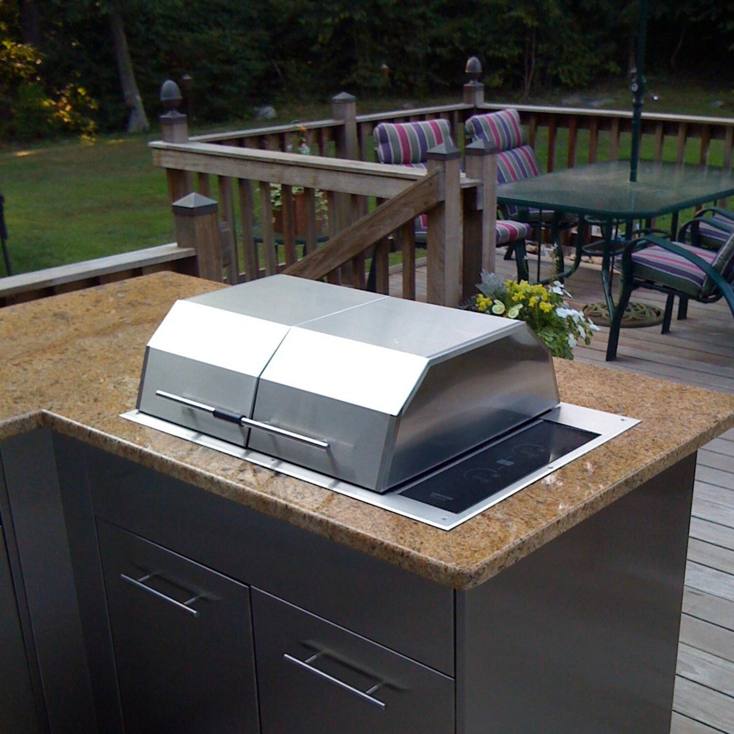 Kenyon All Seasons Texan Built-In Electric Grill - Lifestyle View thumbnail