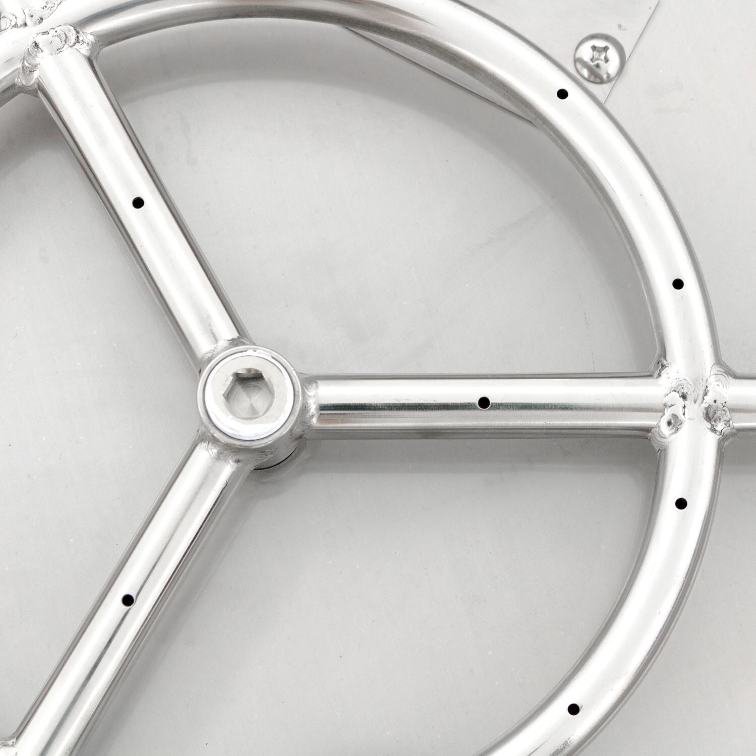 BBQGuys Signature Series 25-Inch Round Propane Drop-In Pan With Ring Burner - Burner Detail thumbnail