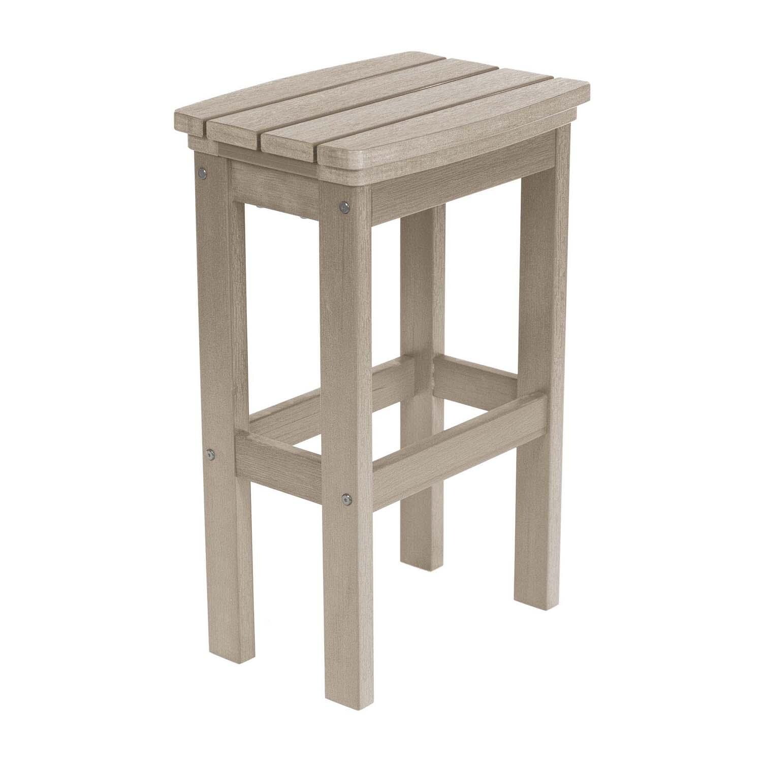 Hart Lane Polyresin Bar Stool in Woodland Brown By Lakeview Outdoor Designs - White Background thumbnail