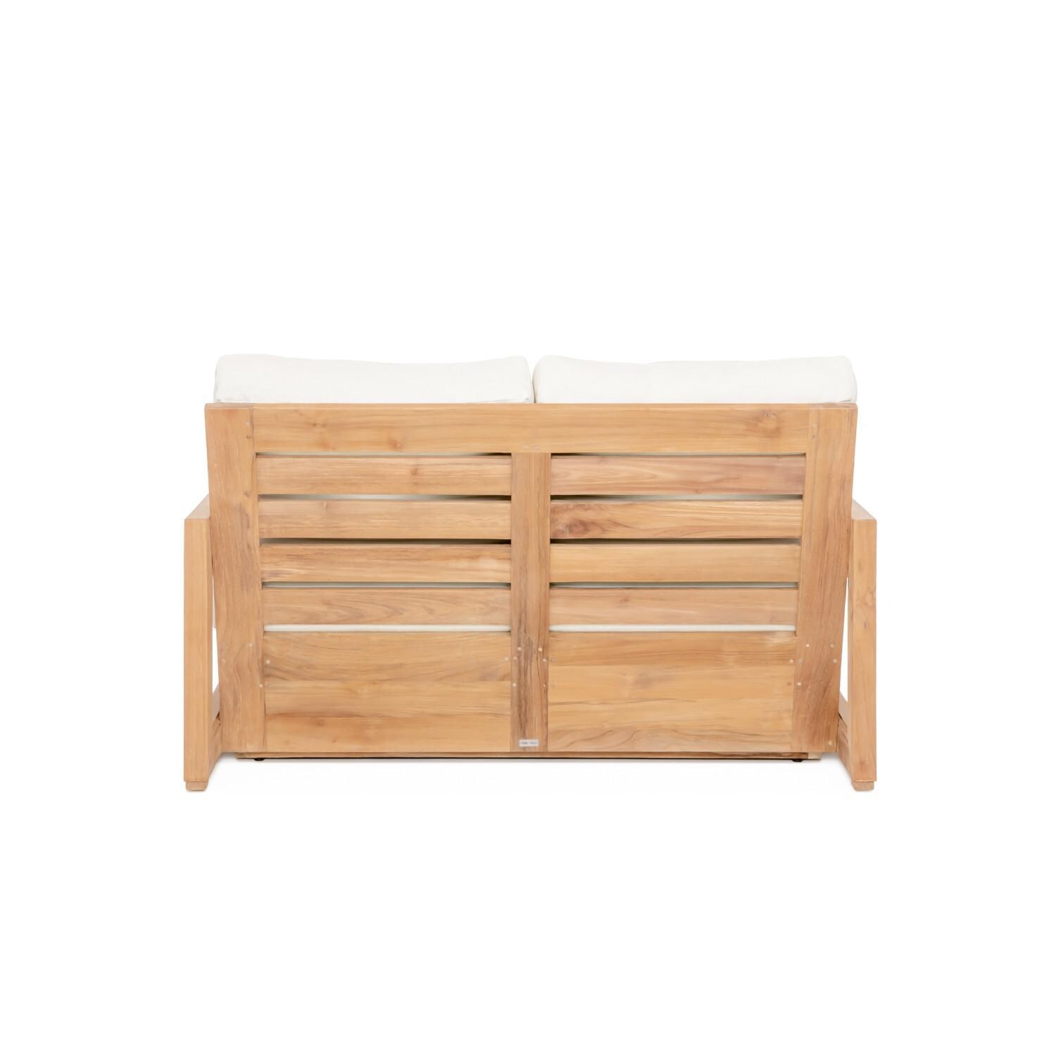 Teak + Table Relax Loveseat in Sand - Seat Back - White Background thumbnail