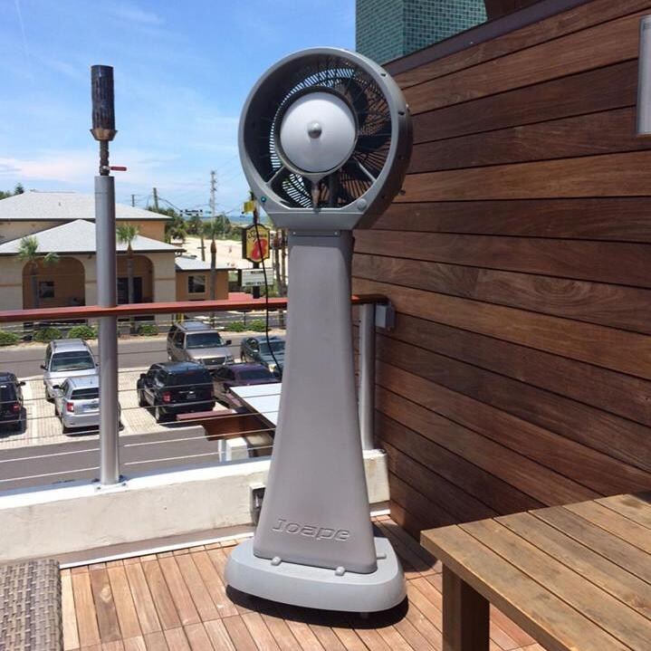 Joape Hurricane 737 Pedestal Misting Fan - In Use thumbnail