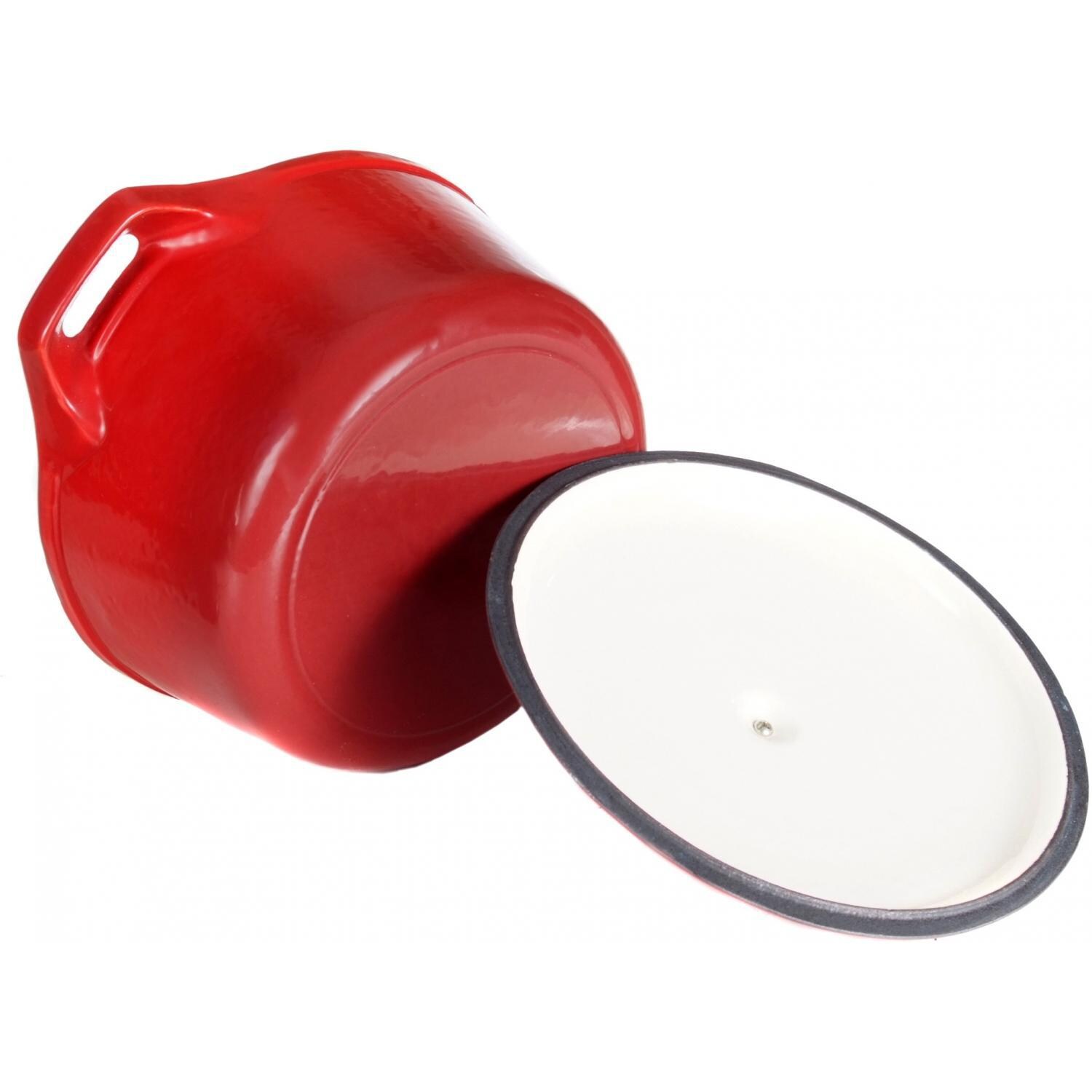 Cajun Cookware 5-Quart Enamel Cast Iron Dutch Oven - Bottom View thumbnail