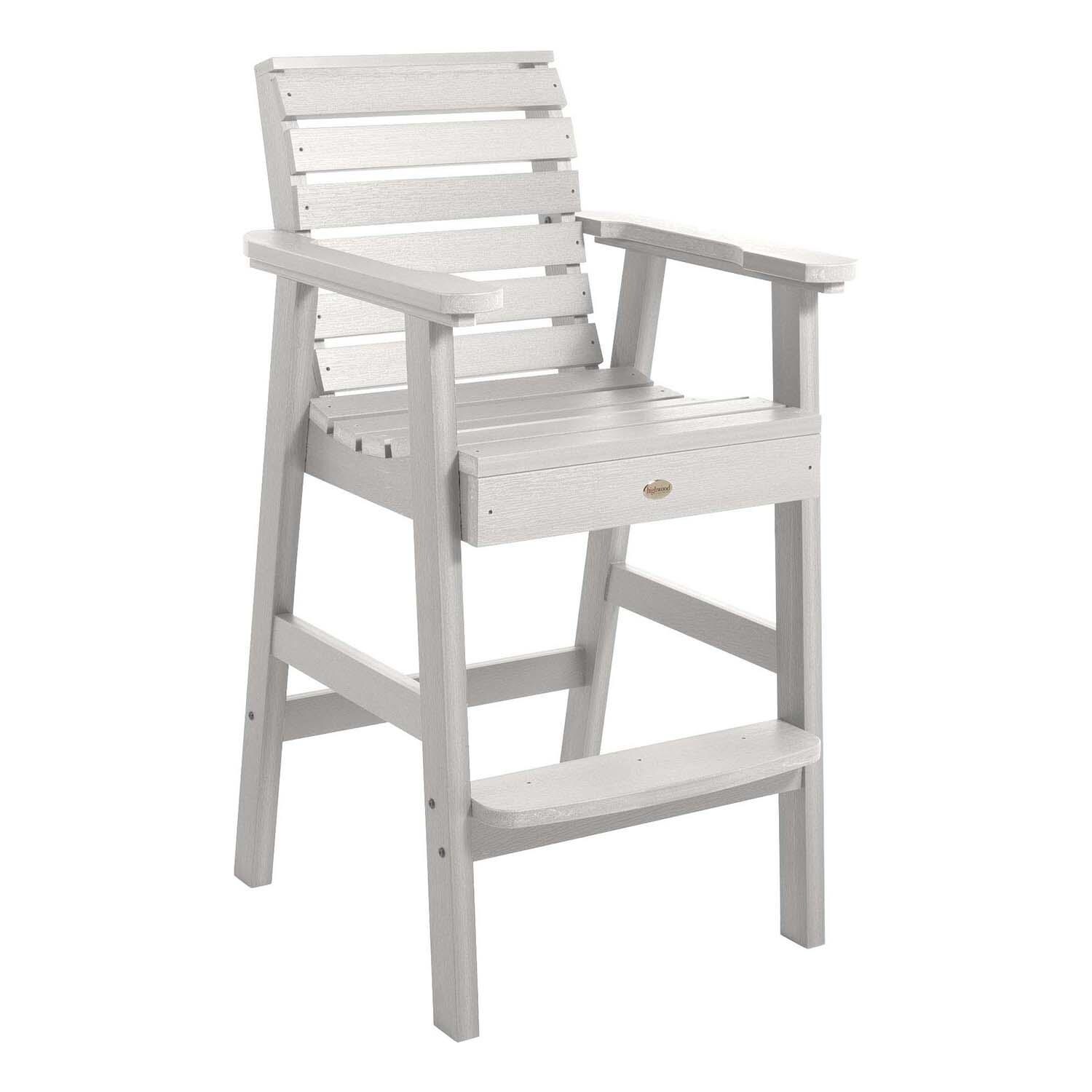 Elm Pointe Polyresin Bar Stool in White By Lakeview Outdoor Designs - White Background thumbnail