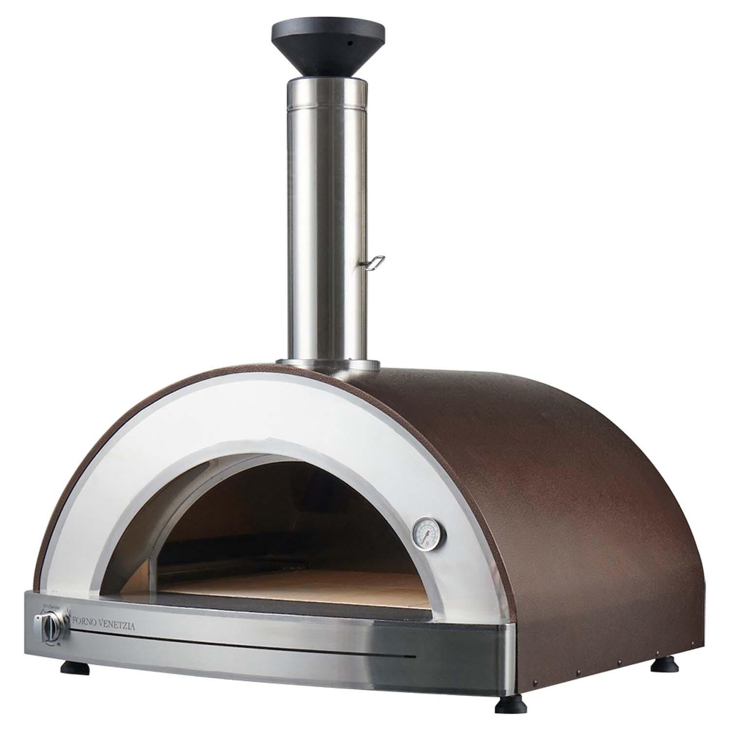 Forno Venetzia FVTOR225-G-NG-C Torino 225 Hybrid Natural Gas Pizza Oven - Copper - White Background thumbnail