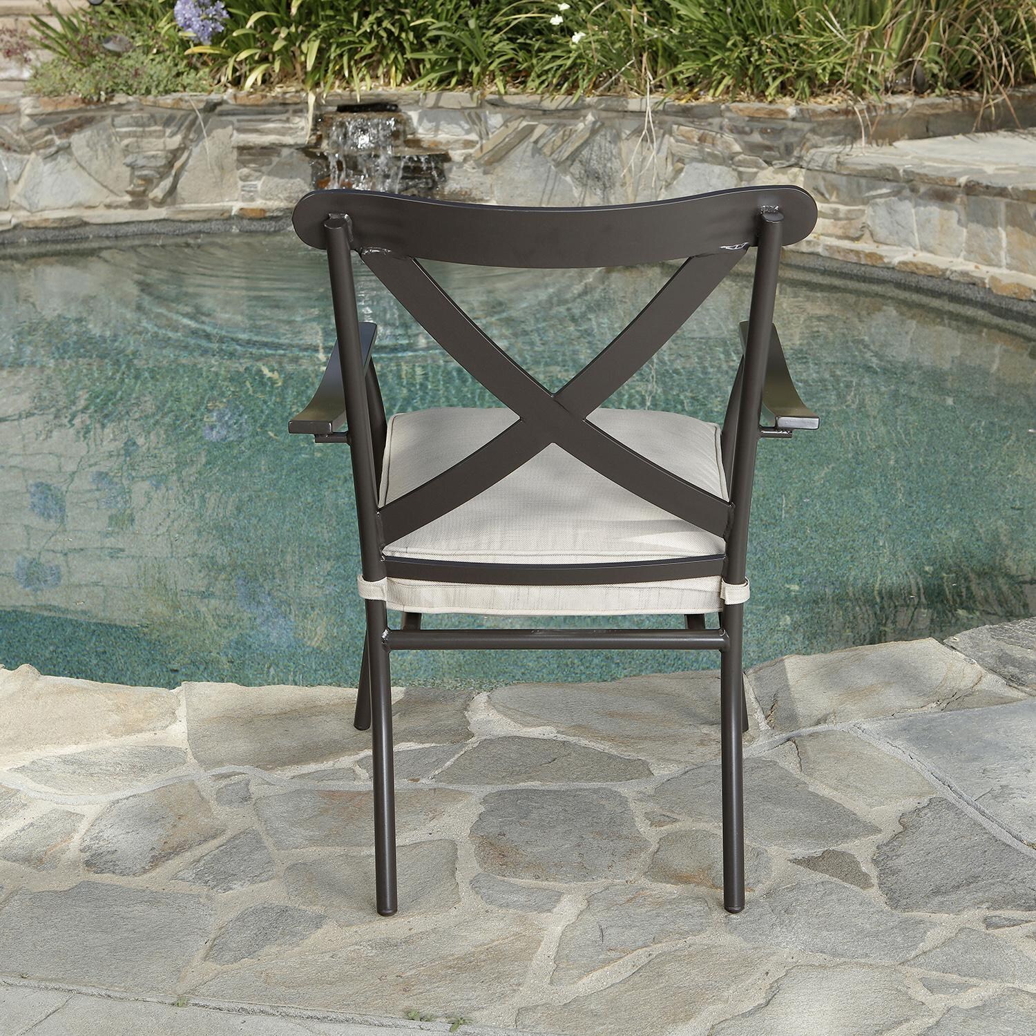 Lakeview Outdoor Designs Conde 7 Piece Aluminum Patio Dining Set - Patio Dining Chair Back thumbnail