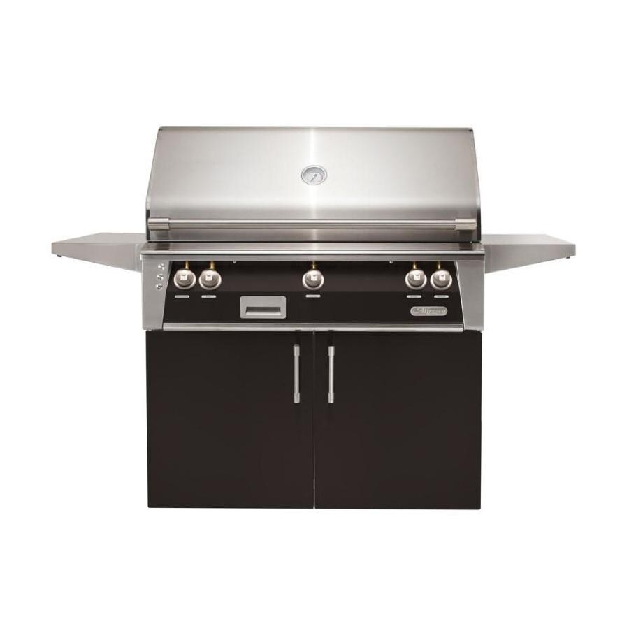 Alfresco ALXE 42-Inch Freestanding Natural Gas Grill With Sear Zone And Rotisserie in Jet Black Matte - ALXE-42SZC-NG-SM9005