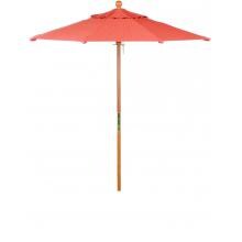 Oxford Garden 6 Ft. Octagonal Hardwood Patio Market Umbrella W/ Push Lift - Sunbrella Dupione Papaya image
