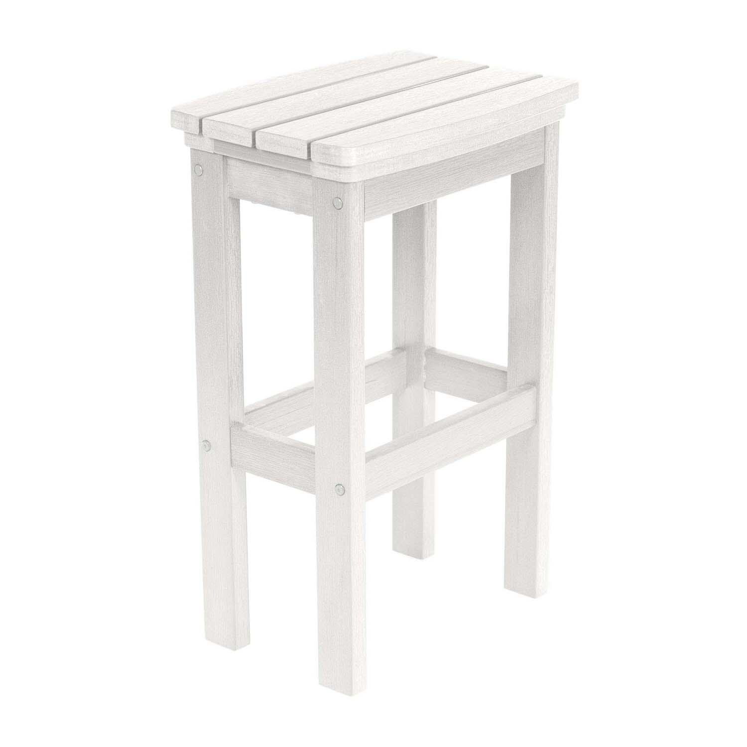 Hart Lane Polyresin Bar Stool in White By Lakeview Outdoor Designs - White Background thumbnail