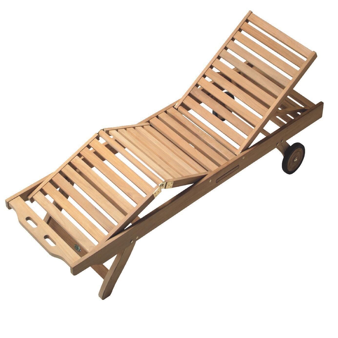 Sun Bed Teak Chaise Lounge by Royal Teak Collection