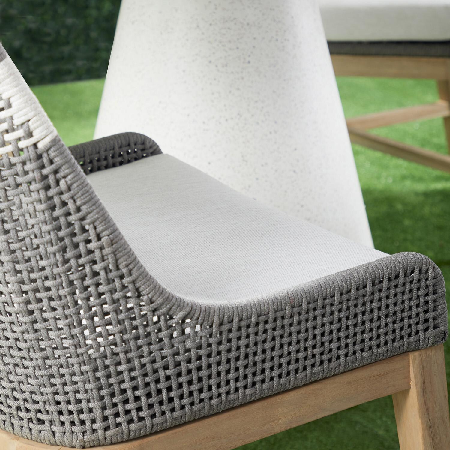 Cocoa Way Woven Rope Dining Chair in Dove - Set of 2 - By Lakeview - Seat Detail thumbnail