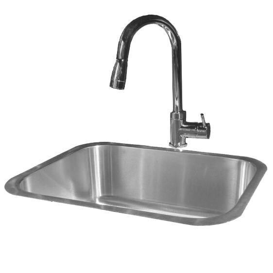 RCS 23 X 18 18-Gauge Single Bowl Stainless Steel Under mount Sink With Faucet - RSNK2 thumbnail