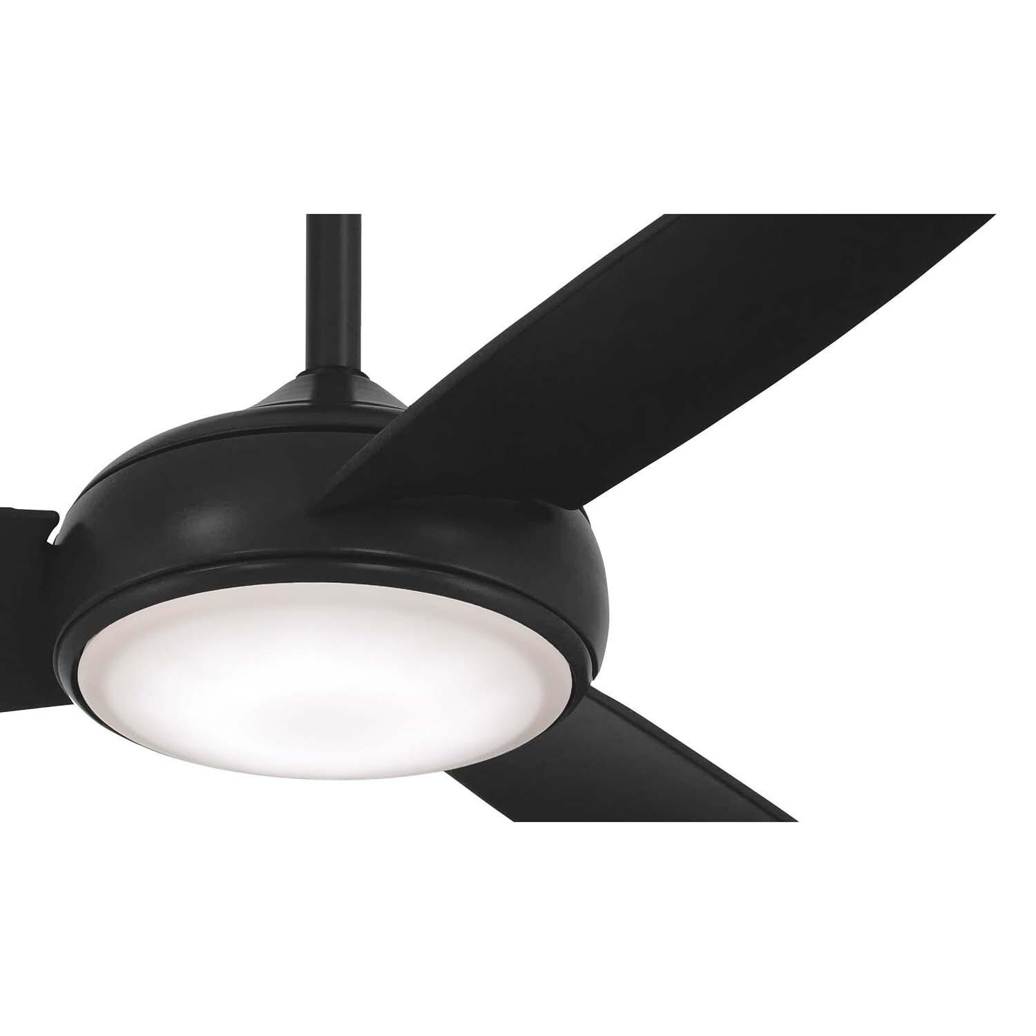 Minka-Aire F465L-CL Concept IV 54-Inch 3-Blade LED Smart Ceiling Fan in Coal Finish w/ Coal Blades & Etched Opal Glass - Blade thumbnail