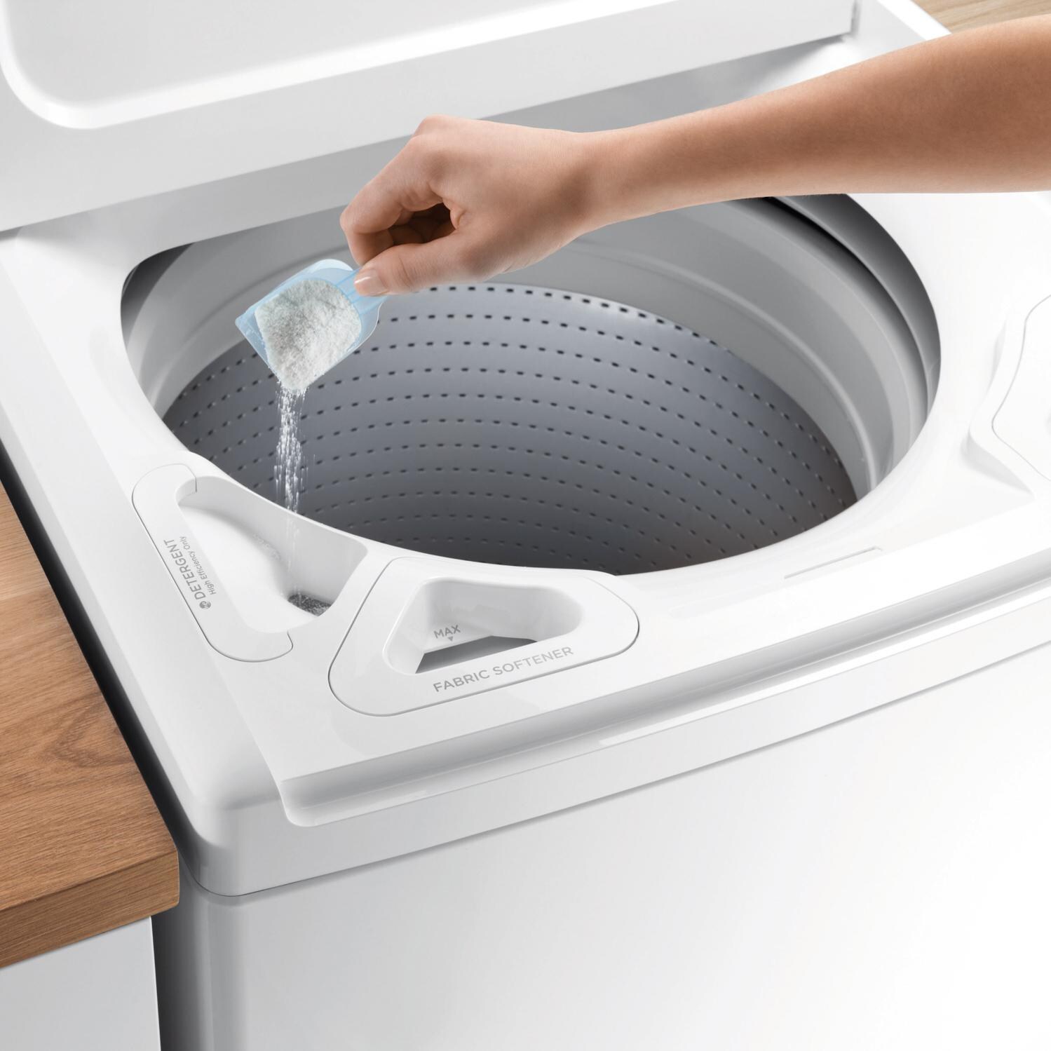 Fisher Paykel 4.0 Cu. Ft. AquaSmart 12 Cycle Top Load Washer W/ Glass Lid - White - WL4027P1 - Detergent thumbnail