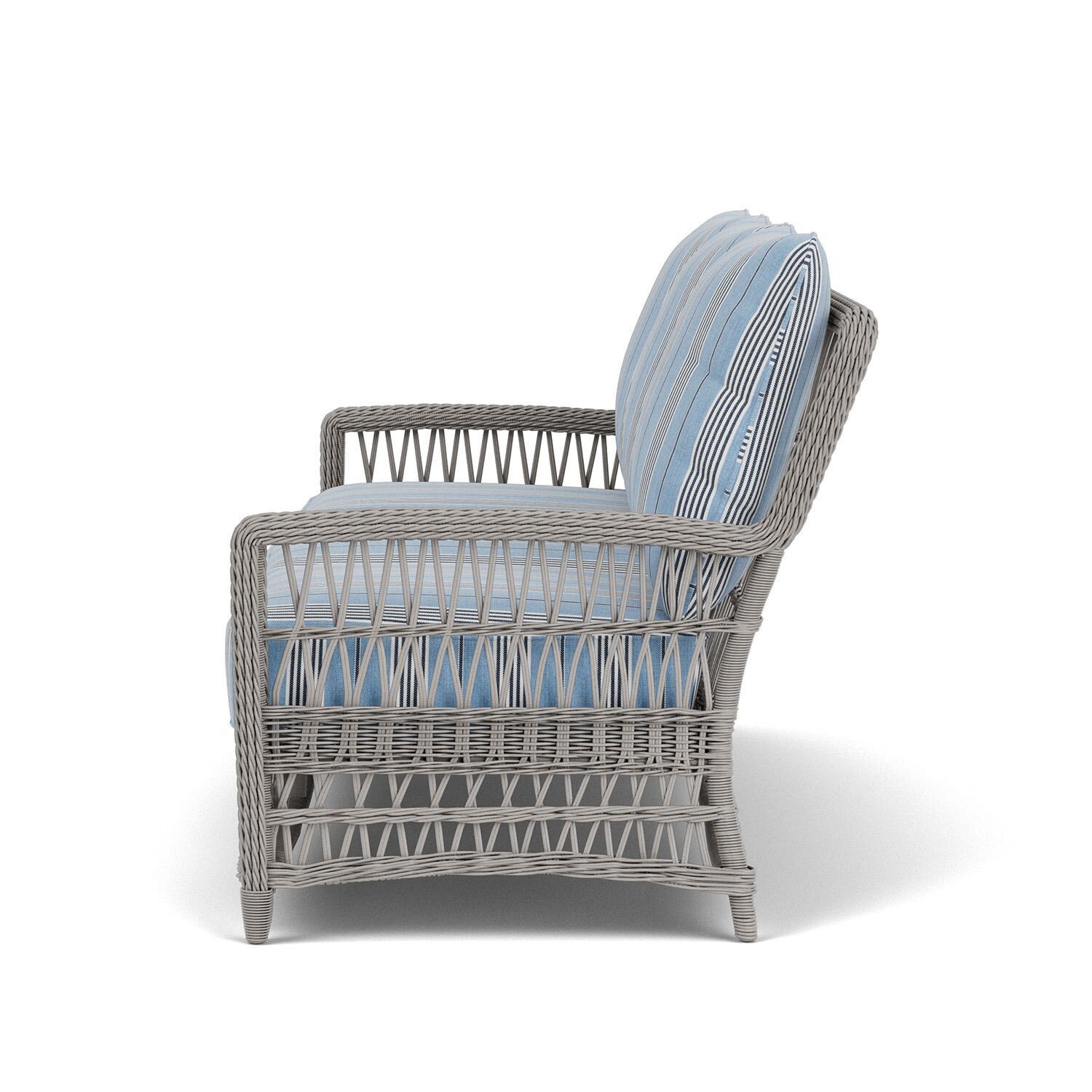 Lloyd Flanders Mackinac Sofa in Putty Finish with Hansen Sky Fabric - Left Side thumbnail