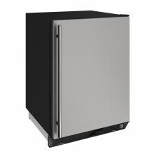 U-Line 1000 Series 24-Inch 5.4 Cu. Ft. Built-In Compact Refrigerator With Analog Controls - Stainless Steel - U-1024RS-00A image