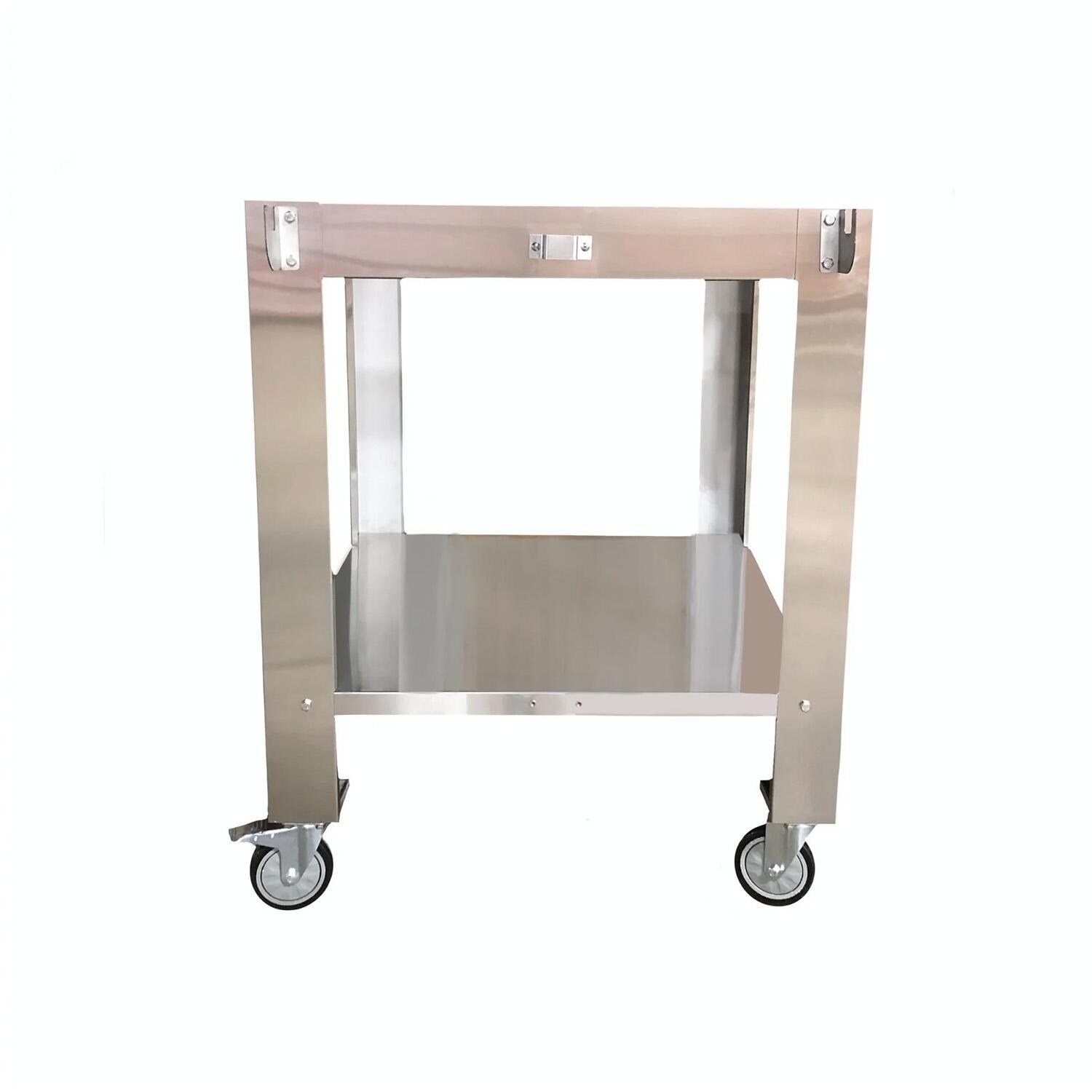 WPPO WKCT-2S Stainless Steel Cart for Karma 32-in Wood Fired Pizza Oven - White Background thumbnail