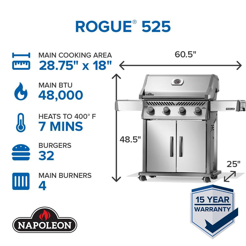Napoleon R525PSS-2 Rogue 525 Propane Gas Grill - Stainless Steel - Grill Summary - Detail thumbnail