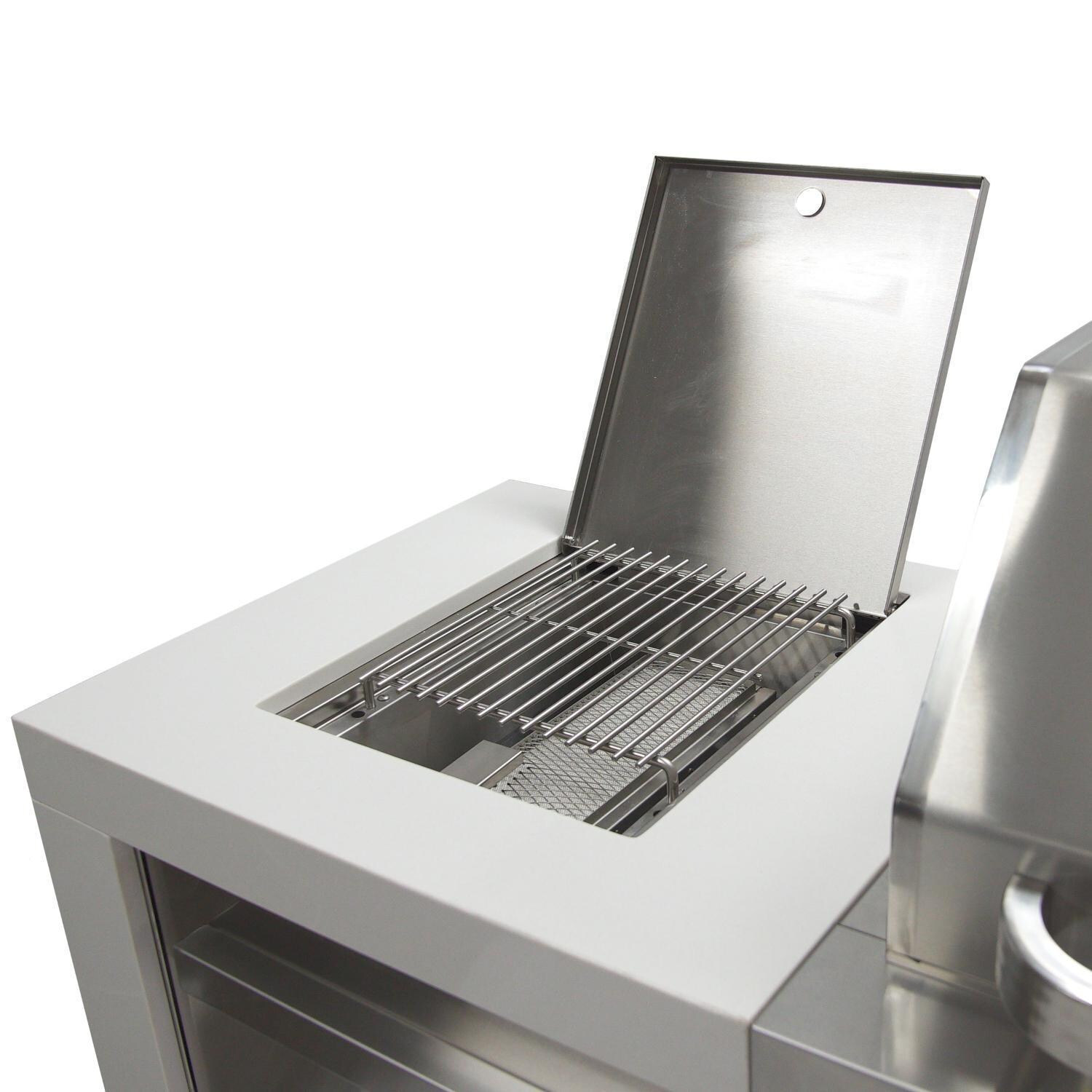 Mont Alpi - MAi400-D - Deluxe Gas Island Grill - Stainless Steel - Infrared Side Burner - Detail